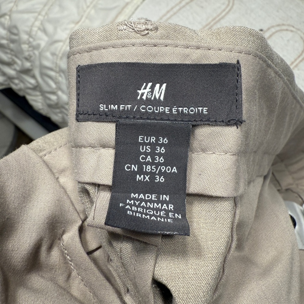 H&M Slim Fit Light Tan Trousers